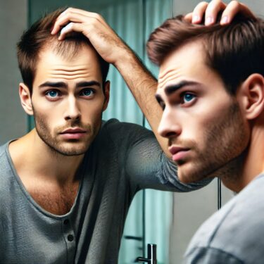【ちょっと相談 ①】ハゲに悩んでいる男性のイメージ画像を作成してください。